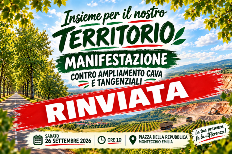 26 settembre: insieme per il nostro territorio RINVIATA