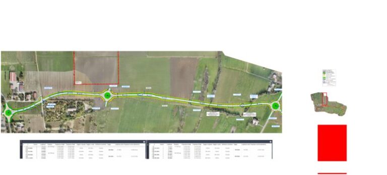 Anteprima di Tav.08a – Planimetria di progetto e tracciamento, tratto ovest