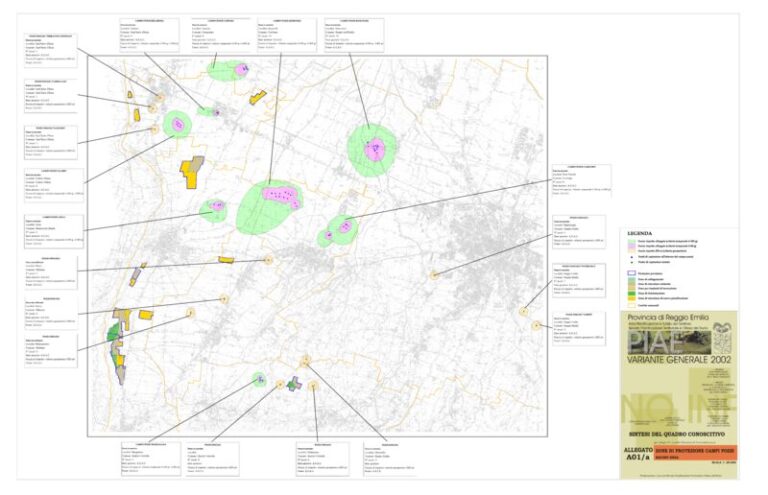 Anteprima di PIAE – A01A – Zone di protezione dei campi pozzi – Bacino Enza