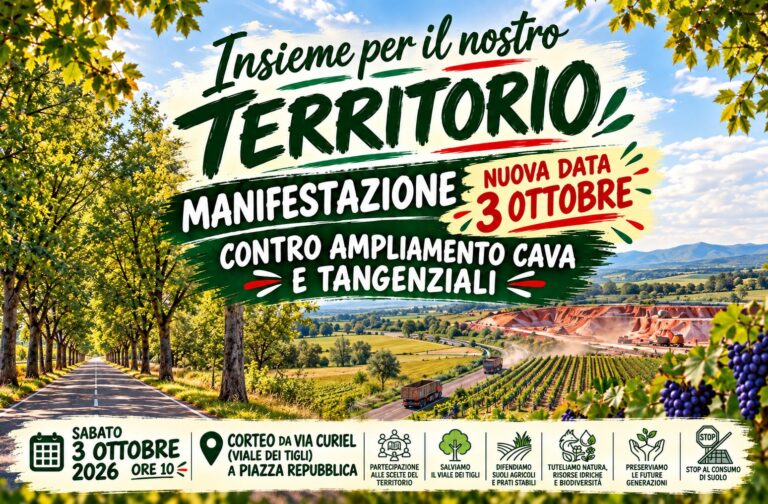 3 ottobre: un corteo per il nostro territorio